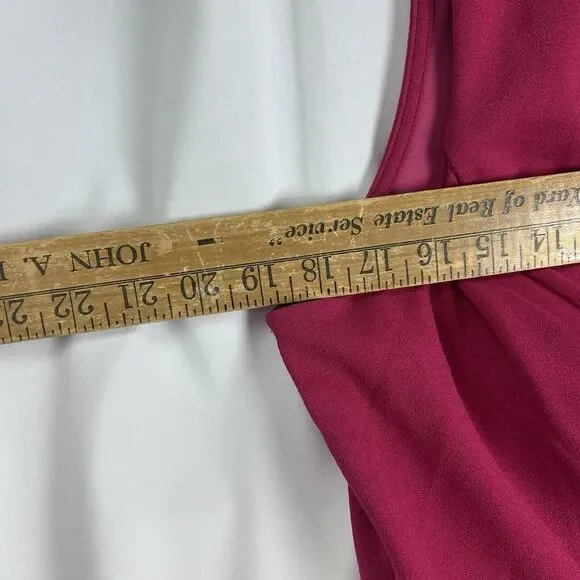 Fortune + Ivy  Dress Ruffle Front and Bottom Size XL Raspberry violet Sleeveles - Picture 7 of 8